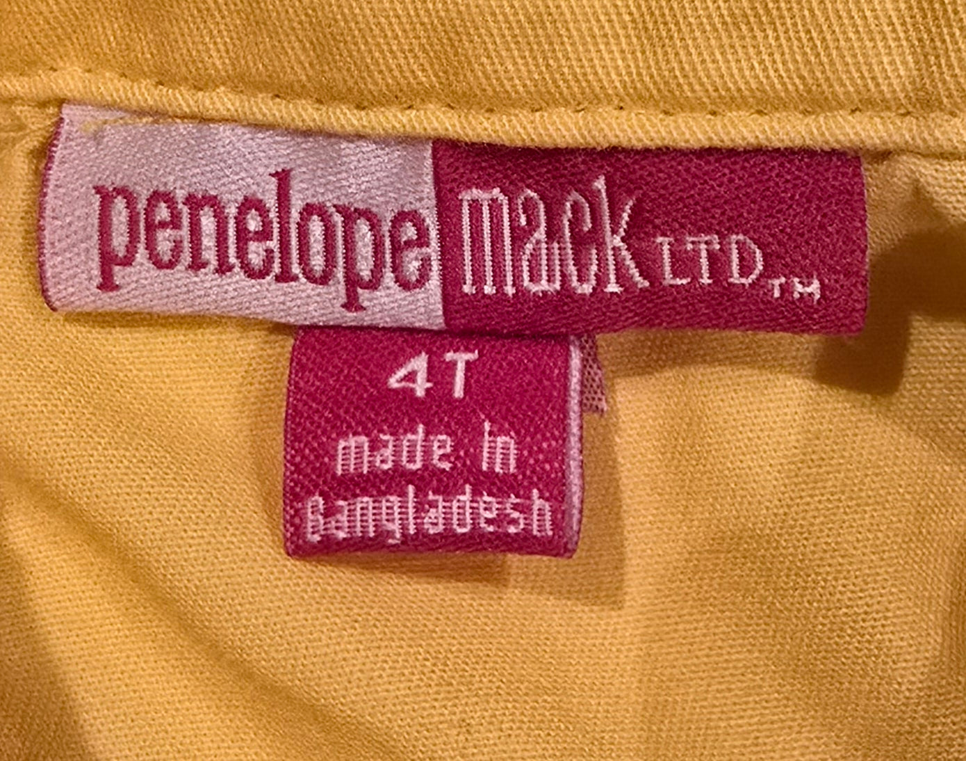 Penelope Mack LTD Girls Yellow Dress