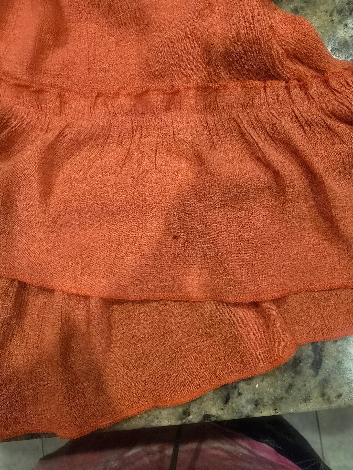 LeLe For Kids Orange Crepe Dress