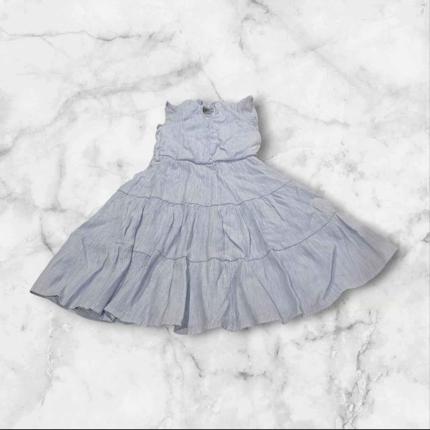 Blue Girls Crepe Dress