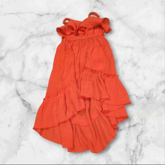 LeLe For Kids Orange Crepe Dress