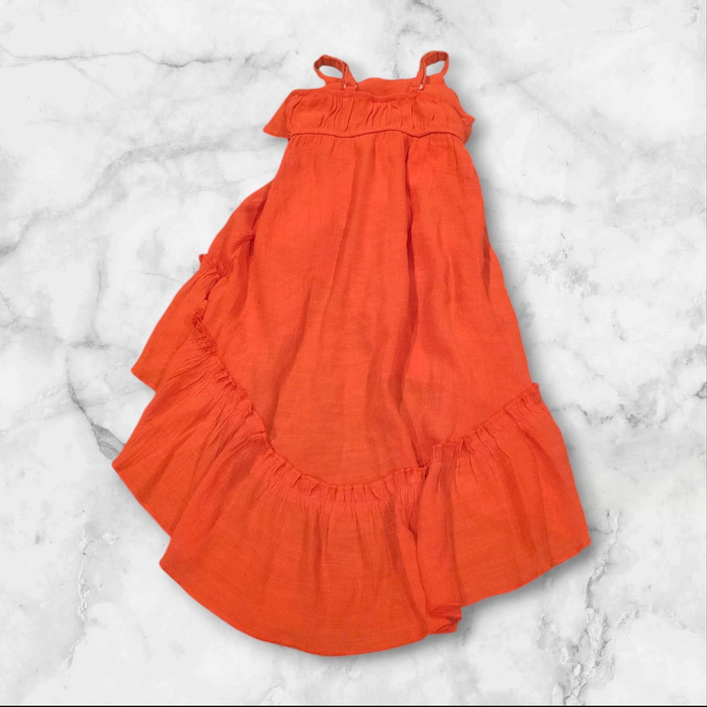 LeLe For Kids Orange Crepe Dress