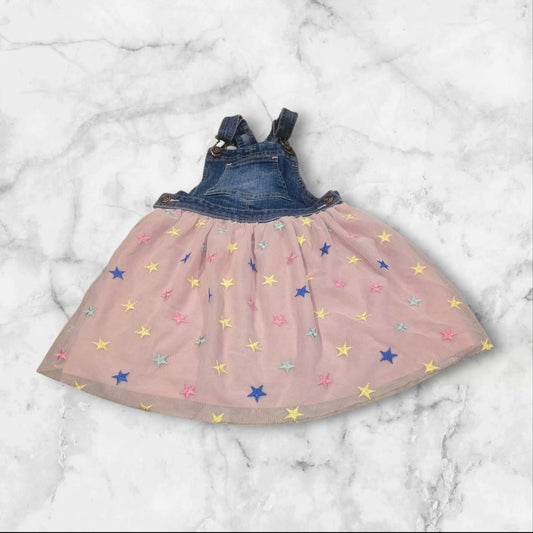 Girls Denim and Polyester Dress